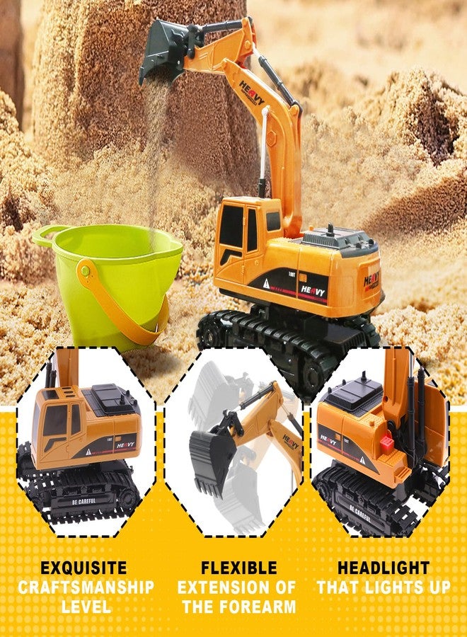 MQDMINI Construction Excavator - Toy Engineering Digger Truck, Remote Control Rechargable Hydraulic Car for 6 7 8 9 Year Old Boys Girls, Educational Birthday Gifts for Kids 3 4 5 Years Old - Image 5